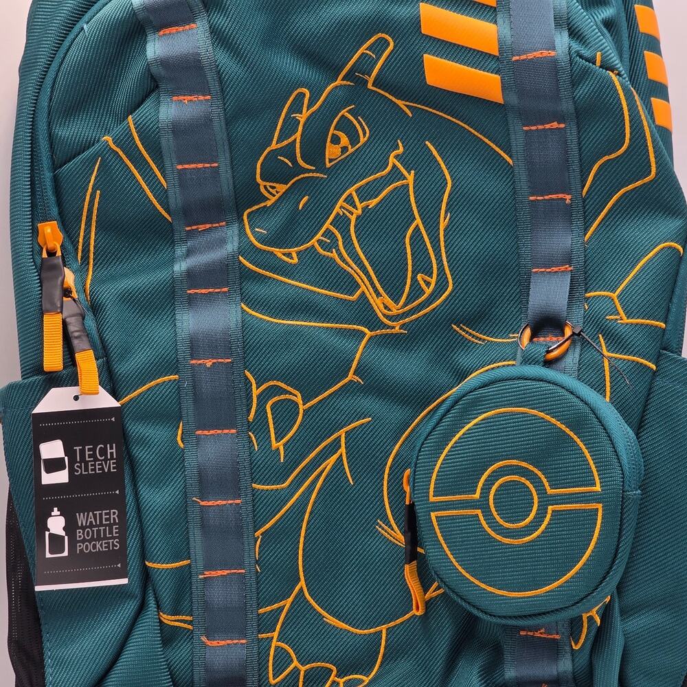 Pokemon Embroidered Charizard Backpack with Coin Purse New - Picture 3 of 7